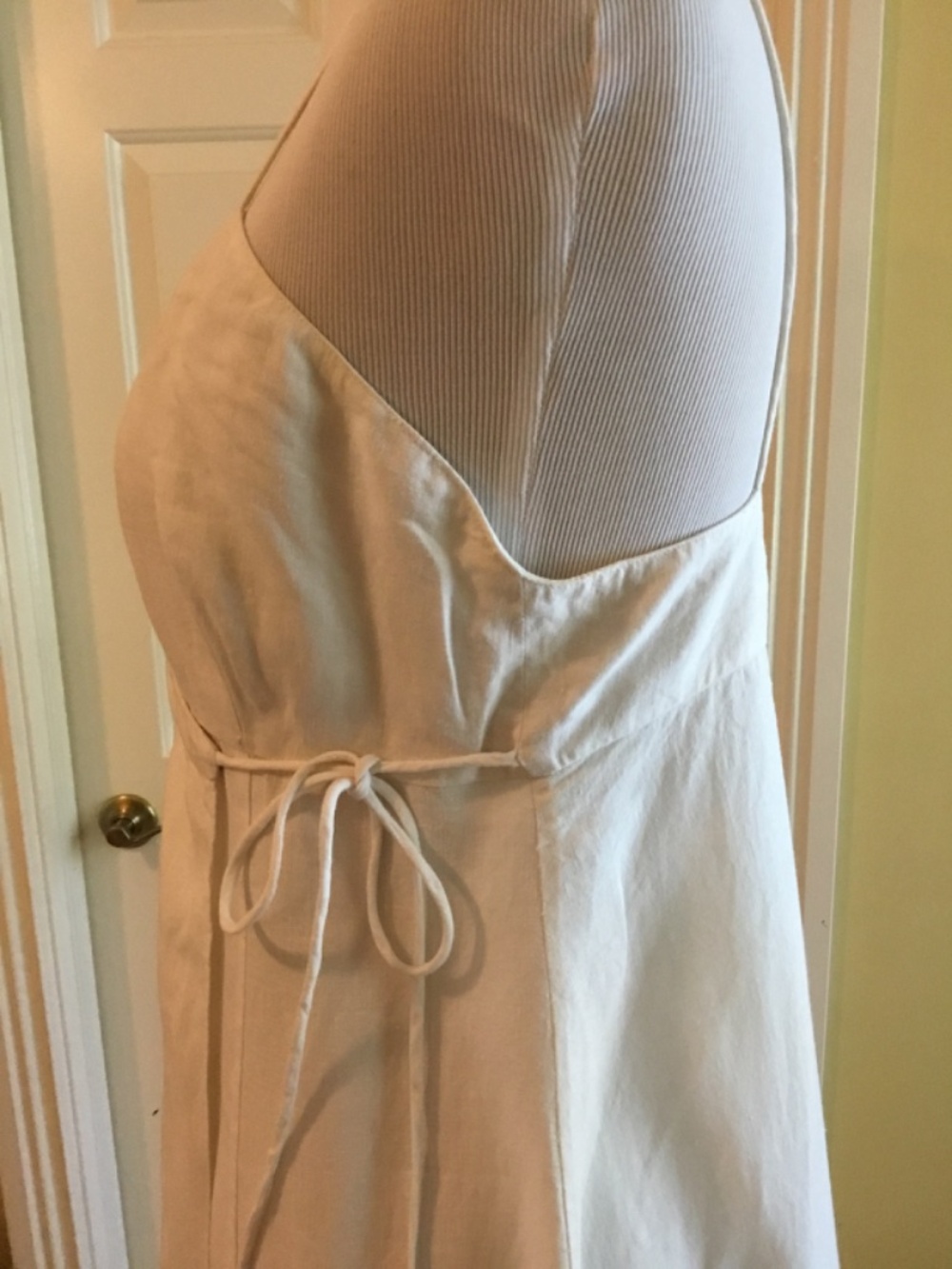 Vintage RALPH by Ralph Lauren White Embroidered Linen Blend Maxi Dress - Picture 10 of 15